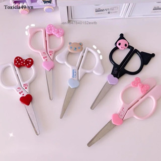 Sanrio Hello Kitty Melody Cinnamooll Kuromi Kéo Văn Phòng Phẩm Dễ Thương Cắt Giấy Thủ Công Dụng Cụ Nghệ Thuật Có Tay Cầm Nơ Nhựa