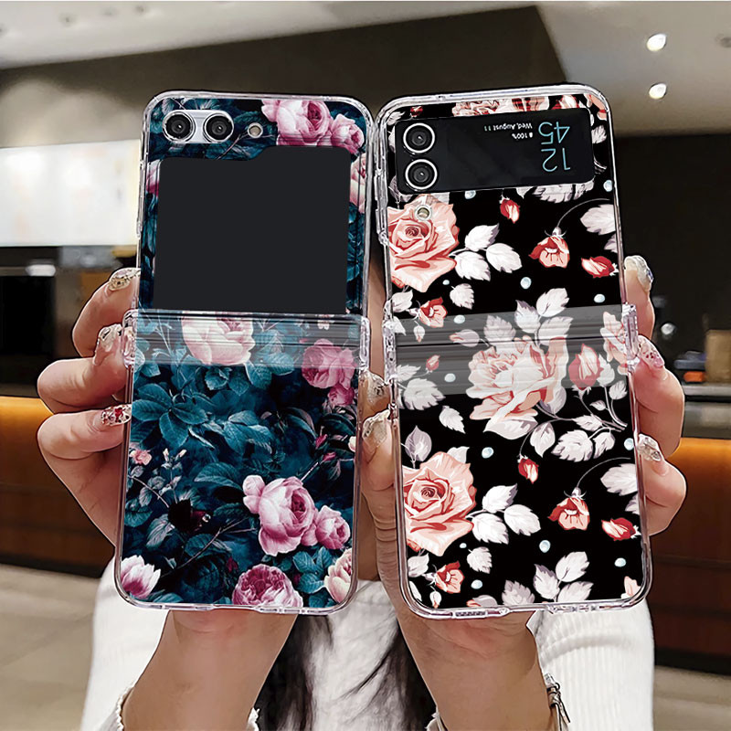 Dành Cho Samsung Galaxy Z Flip 6 5 4 3 5G Ốp Lưng Điện Thoại Cứng Gấp Trong Suốt Cho Samsung Z Flip3