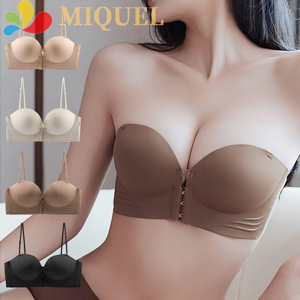 Miquel Nút Trước Áo Ngực, Quần Lót Dày Push-up Áo Ngực, Thoải Mái Có Thể Tháo Rời Dây Đeo Vai Đồ Lót