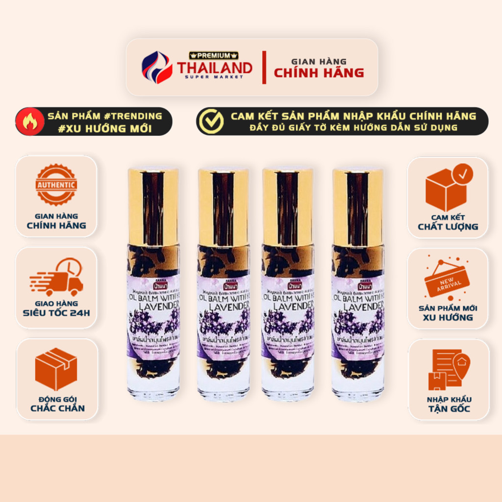 Dầu lăn hương lavender Thái Lan 8ml