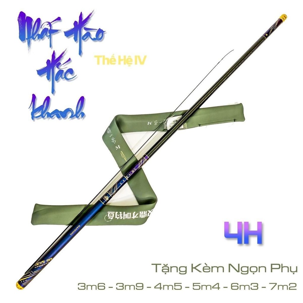 Cần câu tay Handing Nhất Hào Hắc Khanh thế hệ IV ( tặng kèm ngọn phụ ) Đi Câu Fishing