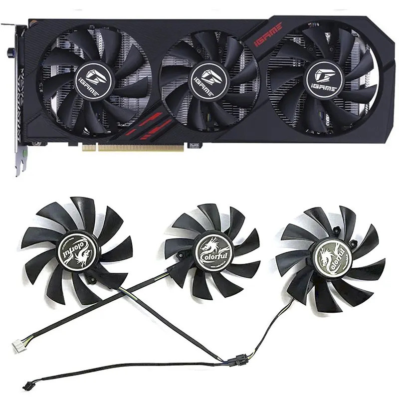 Mới 75MM 85MM 4PIN iGame RTX2070 SUPER RTX2060 Quạt Làm Mát Cho Nhiều Màu Sắc GeForce GTX 1660 SUPER