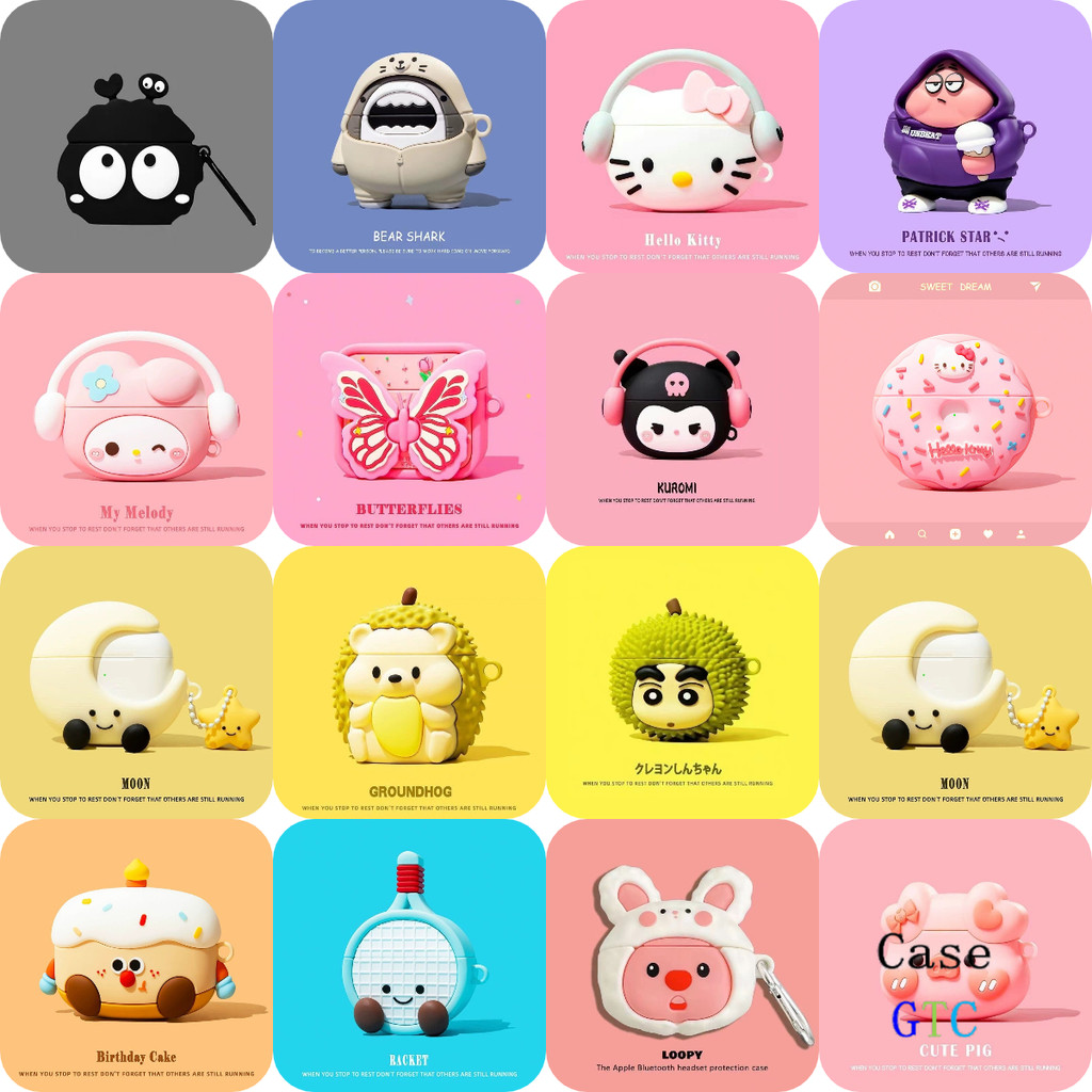 Gtc Cho HOCO EW78 Vỏ Tai Nghe Silicon Cá Tính Hoạt Hình Cá Mập Bánh 100 Kiểu