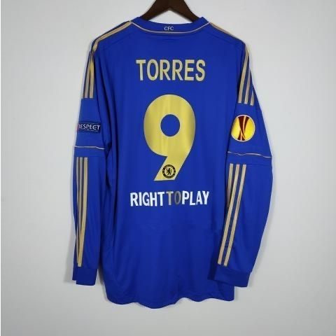 Cổ Điển 12 13 Chelsea Sân Nhà Bóng Đá Nam Tay Dài / Ngắn TORRES LAMPARD Áo Sơ Mi Bóng Đá Retro