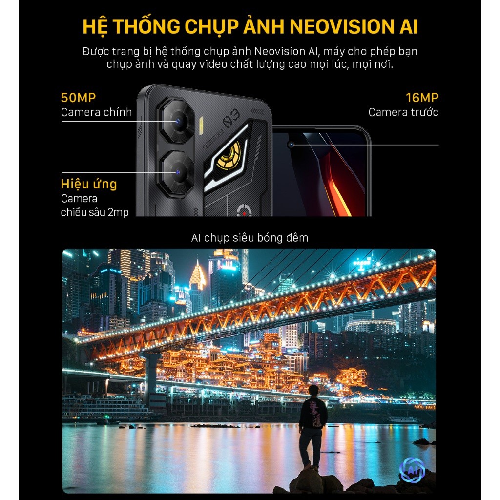 Điện thoại Gaming Nubia Neo 3 4G 16(8+8)GB/128GB I Trigger Gaming I 6.8"120Hz - Hàng Chính Hãng | BigBuy360 - bigbuy360.vn