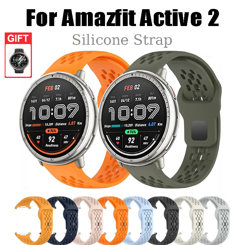 Dây Silicon Cho Amazfit Active 2 Dây Đeo Đồng Hồ Cho Amazfit Active 2 Tròn 44 Mm Thể Thao Vòng Tay P