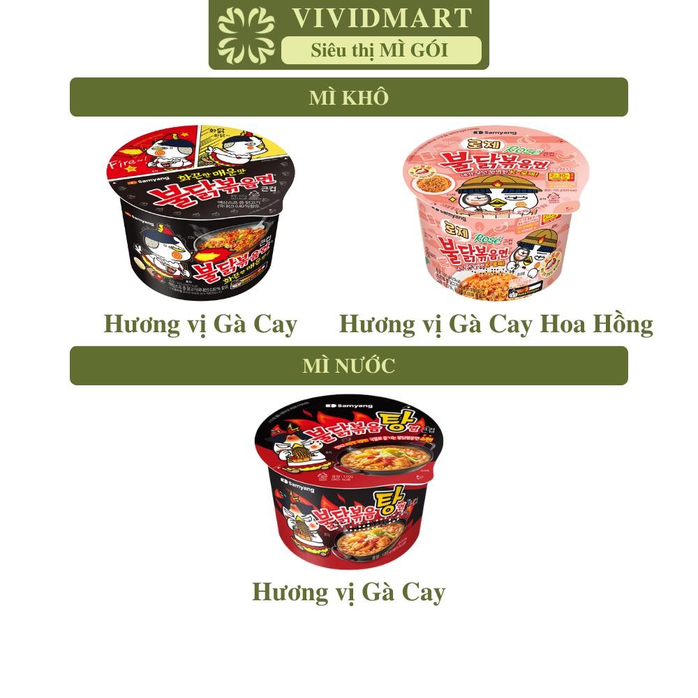[TÔ LẺ] - SAMYANG - Mì tô Samyang 3 vị: Gà cay, Gà cay hoa hồng, Gà cay hầm, Mì gà cay Samyang Hàn Q
