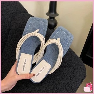 Giày sandal bên ngoài nữ dày gót chân dép flip-toe sli