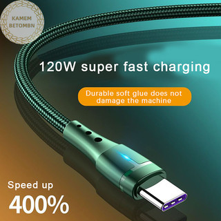 Kamembbn 0.3 / 1 / 2m 120w 6a loại c cáp sạc nhanh cho điện thoại di động cáp usb c loại c dây truyền dữ liệu vn