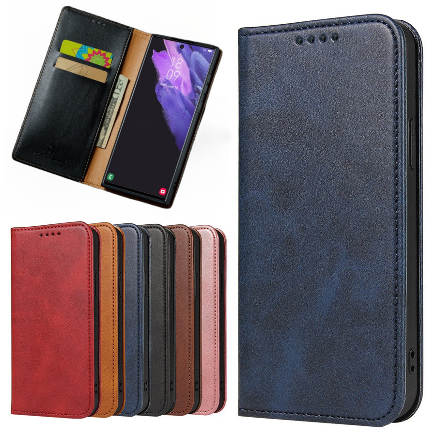 Ốp điện thoại di động bằng da bê có nam châm mạnh Cho Samsung Galaxy A16 A55 A54 A35 A53 A25 S22 S23 S24 FE Ultra