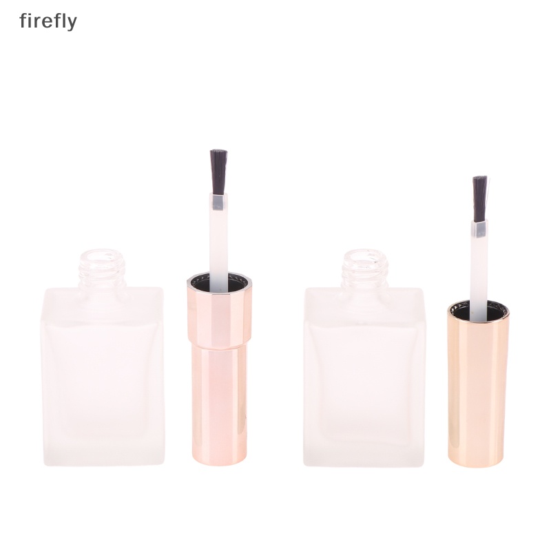[Firefly] Chai sơn móng tay tròn mờ rỗng 15ml có bàn chải di động Hộp đựng móng tay nghệ thuật thủy tinh Chai dầu móng tay chống ánh sáng [VN]