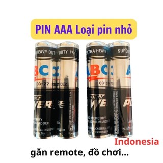 Pin aaa abc super power 1.5v made in inodonesia, pin 3a dùng cho remote, đồ chơi trẻ em - gdct