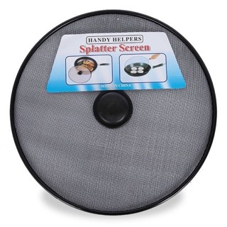 Nắp lưới ĐEN đậy chảo chống văng dầu mỡ 29cm-33cm - Năp lưới đậy chảo núm Đen