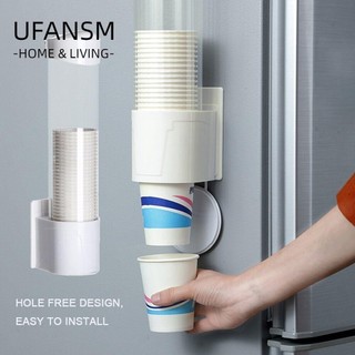 Hộp đựng cốc giấy, Hộp đựng cốc treo tường bằng nhựa, Tự động đặt cốc thoát nước gia đình Giá đựng cốc giấy dùng một lần