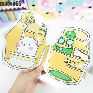 Maoye Hamster Banana Milk Quiet Book, Beanie Book Material Pack Homemade Banana Milk Quiet Book, Dodo Book Sticker Book Montessori Handmade Hamster Quiet Book Birthday