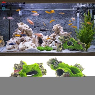 Dreamforest trang trí bể cá cảnh núi nhựa rỗng thân cây nhà rêu lỗ hang cho bể cá trang trí hang cảnh quan bể cá rockery gỗ cảnh quan b5w1