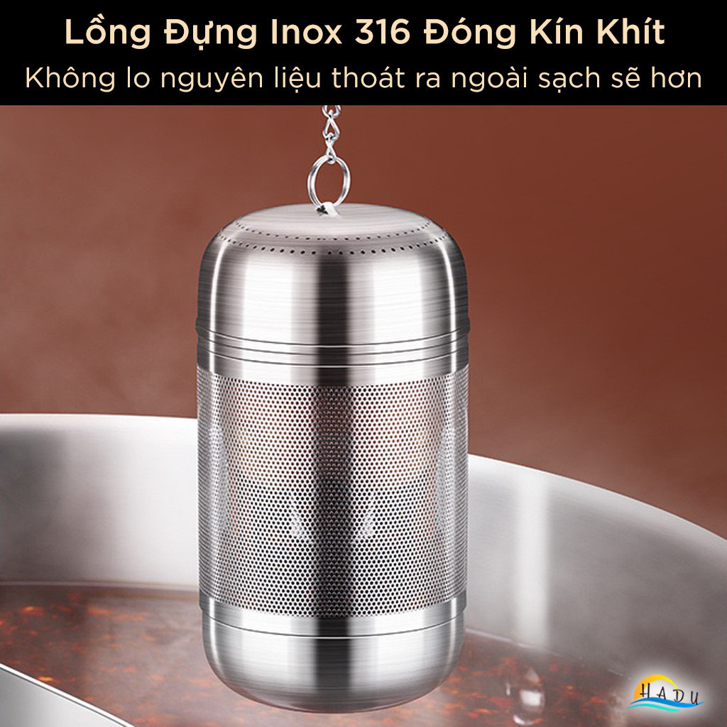 Lồng Đựng Gia Vị Inox 316L Cao Cấp SSGP, Túi Lọc Inox Dùng Hầm Canh, Nấu Nước Dùng Phở, Lẩu