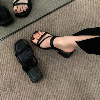 Giày cao gót đế dày nữ cao su pu slip-on giày cao su dày