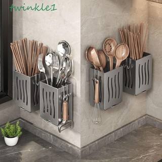 Giỏ Đũa Thoát Nước TWINKLE, Lồng Đũa Nhựa Đen, Đa Năng Chống Lạnh Treo Tường Hiệu Quả Đũa Ống Hộp Bảo Quản Cho Gia Đình
