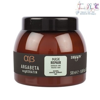 Hấp dầu phục hồi cấu trúc tóc ARGABETA DIKSON VegKeratin Argan Repair Mask 500ml - TN