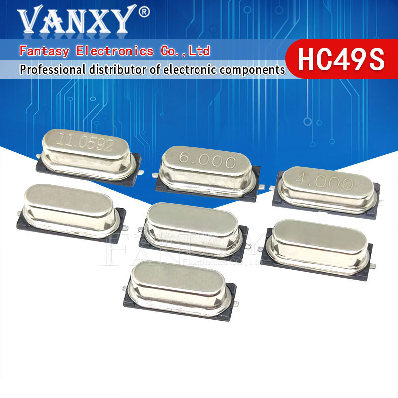 10 CÁI 4Mhz 6Mhz 8Mhz 12Mhz 16Mhz 20Mhz 24Mhz 4.000mhz 8,00 MHz 11.0592mh SMD Bộ cộng hưởng pha lê t