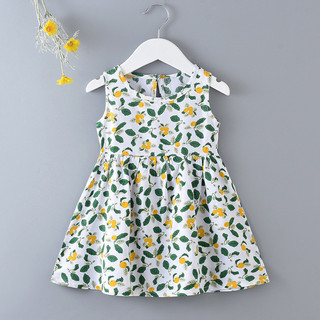 A-word Dress Công chúa bãi biển phong cách mới bông lụa Vest cho trẻ em mùa hè hoa cô gái đầm xu hướng bông