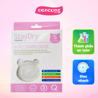 Khẩu trang trẻ em StayDry Size S - Trắng
