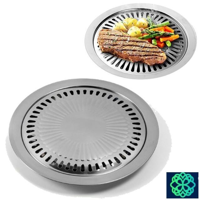 Vỉ nướng inox hút mỡ tròn