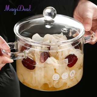 Magideal nồi nấu thủy tinh có nắp bếp nồi lẩu tay cầm đôi nồi thủy tinh bộ nồi cho mì thực phẩm pasta