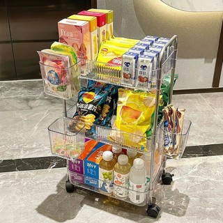 Kệ có thể tháo rời sàn Phòng tắm Xe đẩy vệ sinh Giá lưu trữ Đồ ăn nhẹ nhiều lớp Acrylic Shel