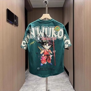 Migratelmate Áo thun ngắn tay in hình Goku hoạt hình dành cho các cặp đôi