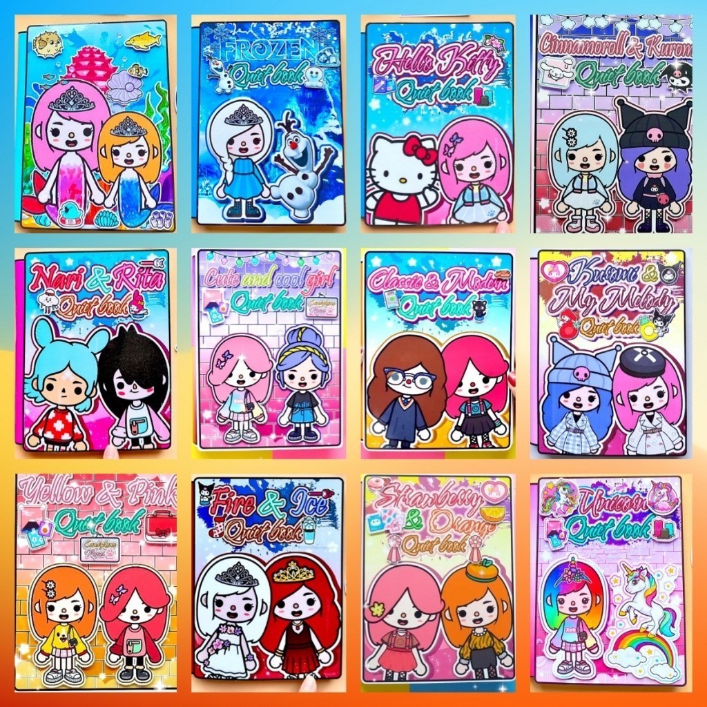 Toca Life World Bộ Sách Giấy Toca Boca DIY Yên Tĩnh Cho Nhà Búp Bê búp bê giấy ngôi nhà búp bê nhà búp bê giấy toca boca