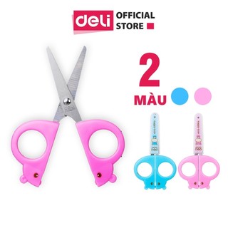 Kéo thủ công học sinh 128mm deli ,hồng/xanh - 1 chiếc - e6032