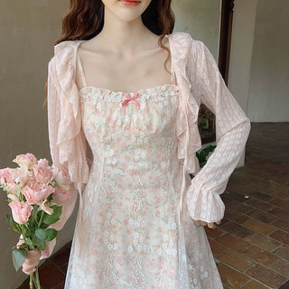 Áo khoác Cardigan buộc ren mùa hè Áo khoác Cardigan nữ tay loe Áo khoác mỏng ngắn