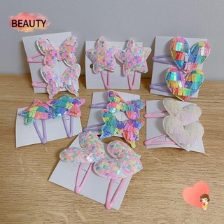 Vẻ ĐẸP 2 Kẹp BB, Kẹp Tóc Laser Trái Tim, Cân Cá Kawaii Công Chúa Hàn Quốc Kẹp Tóc Nữ Cô Gái Phụ Kiện Tóc