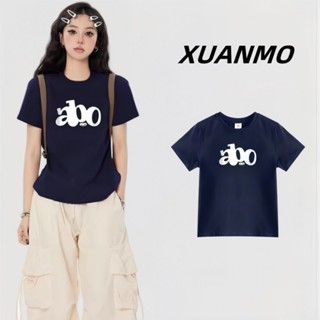 XUANMO Local brand Áo baby tee Áo Thun ôm body Áo y2k 100% cotton Chính Hãng Vai Ngắn Tay Phong Cách Mới Mỏng Thiết Kế Áo Thun Ngắn Mùa Hè Mỹ