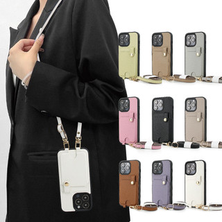 Dây đeo vai dây treo ốp lưng điện thoại iphone 15 pro max 14 pro 13 12 túi đựng thẻ ví da
