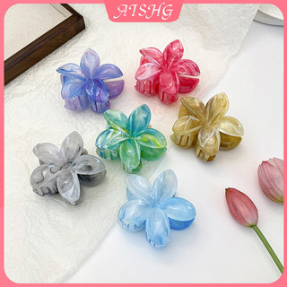 AISHG Gradient Frangipani Kẹp Tóc Nữ Hàn Quốc Ins Camellia Kẹp Hoa Sứ Phụ Kiện Tóc Thời Trang