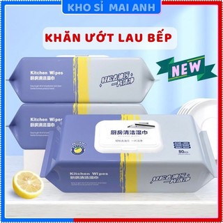 Khăn ướt lau bếp, khăn ướt lau bếp đa năng, 1 gói 80 miếng, hàng chuẩn nội địa trung.