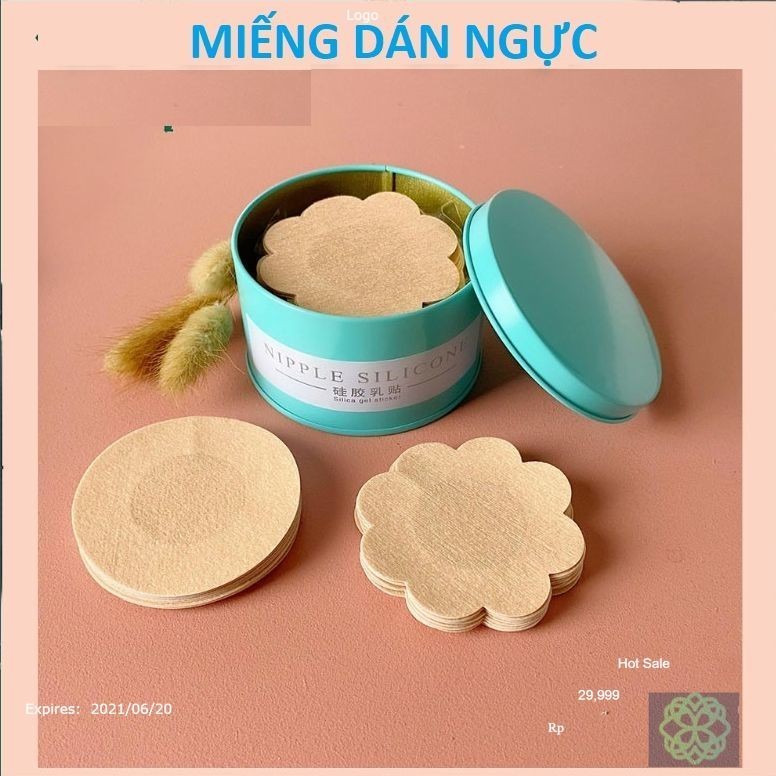 60 Miếng Dán Ngực, Dán Ti Giấy Lụa (Kèm Hộp) - Miếng Dán Vú, Nhũ Hoa