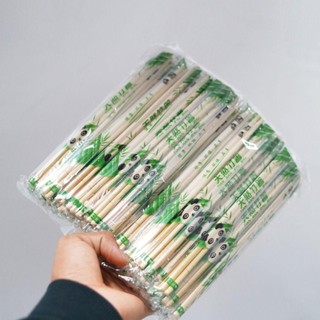 Đũa ăn gấu trúc dùng 1 lần - đũa tròn tre gấu trúc dùng một lần