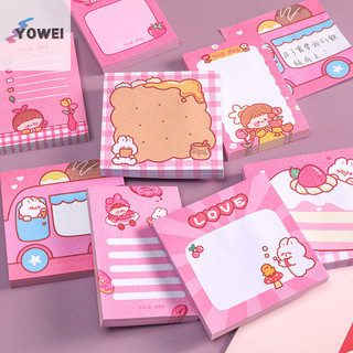 Yowei Brae Bunny Sticky Note Dễ Thương Note Pad Sinh Viên Notebook Note Pad Có Thể