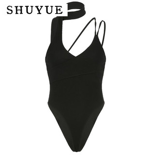 SHUYUE bodysuit áo hở lưng áo liền quần rực rỡ thông thường tráng lệ ins WCS2460NJC 27Z240703