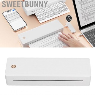 Sweetbunny a4 máy in di động, mini inkless tiếng ồn thấp bluetooth máy in nhiệt màu trắng với 1 cuộn giấy nhiệt cho điện thoại máy tính