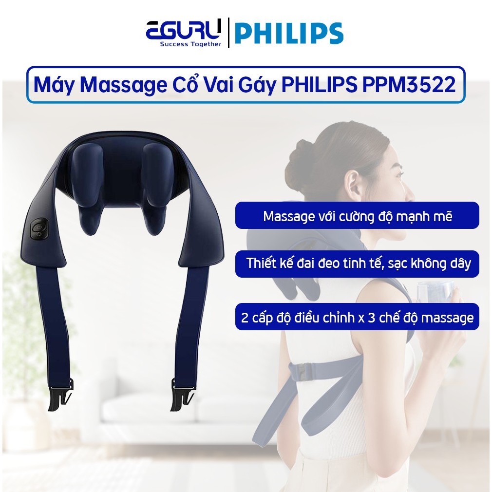 Máy Massage Cổ Vai Gáy PHILIPS PPM3522 | PPM7323 | Hàng Chính Hãng | Bảo Hành 12 Tháng