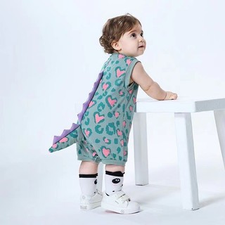 0-2 Tuổi Mùa Hè Phong Cách Mới Áo Vest Cho Bé Không Tay Áo Liền Quần Mỏng Dễ Thương