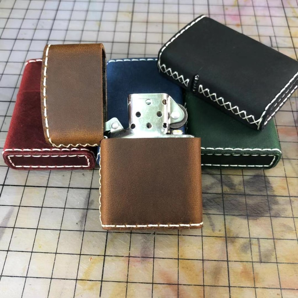 Thích hợp cho ZIPPO Lighter Leather Case Handmade Da Thật Chính Hãng Vỏ Bảo Vệ Lớp Đầu Tiên Da Bò Ha