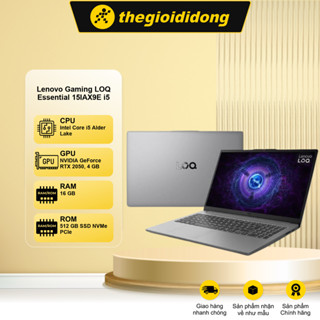Laptop Lenovo Gaming LOQ Essential 15IAX9E i5 12450HX/16GB/512GB/4GB RTX2050/144Hz/Win11 (83LK000BVN)