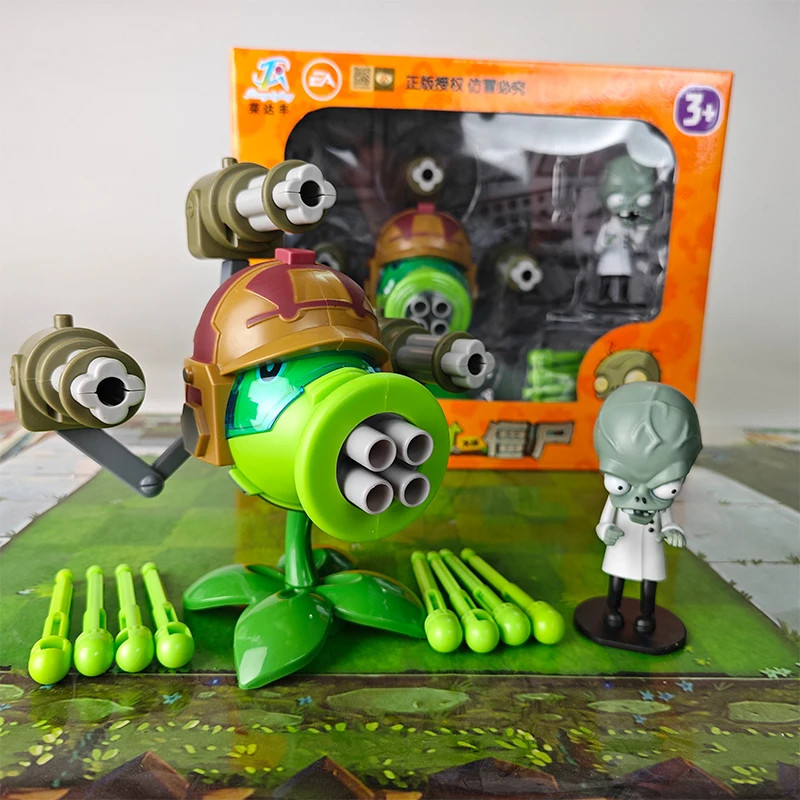 Plants Vs Zombies 2 Pvz Trẻ Em Bảo Quản Ba Lô Đồ Chơi 7 Lỗ Gatling Máy Súng Đậu Bắn Zombie Bác Sĩ Bắ