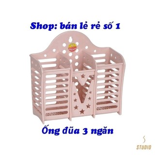  Ống đựng đũa ba ngăn nhựa Việt Nhật cao cấp 